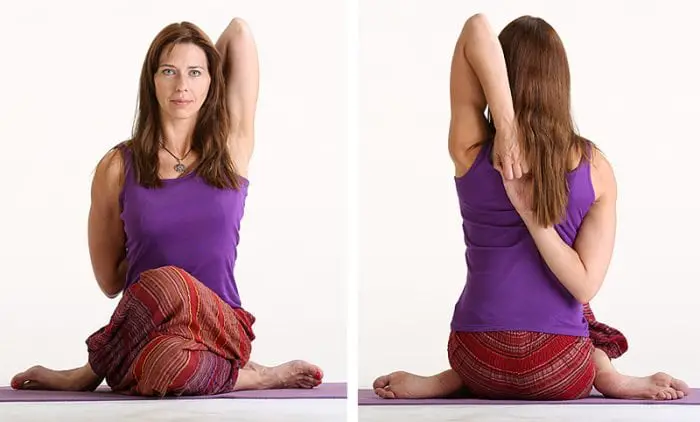 Gomukhasana (Cow Face Pose) meaning, steps, precautions and benefits