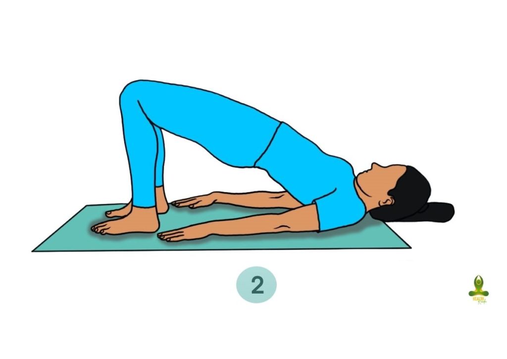 second posture of bridge pose - yoga poses for male stamina