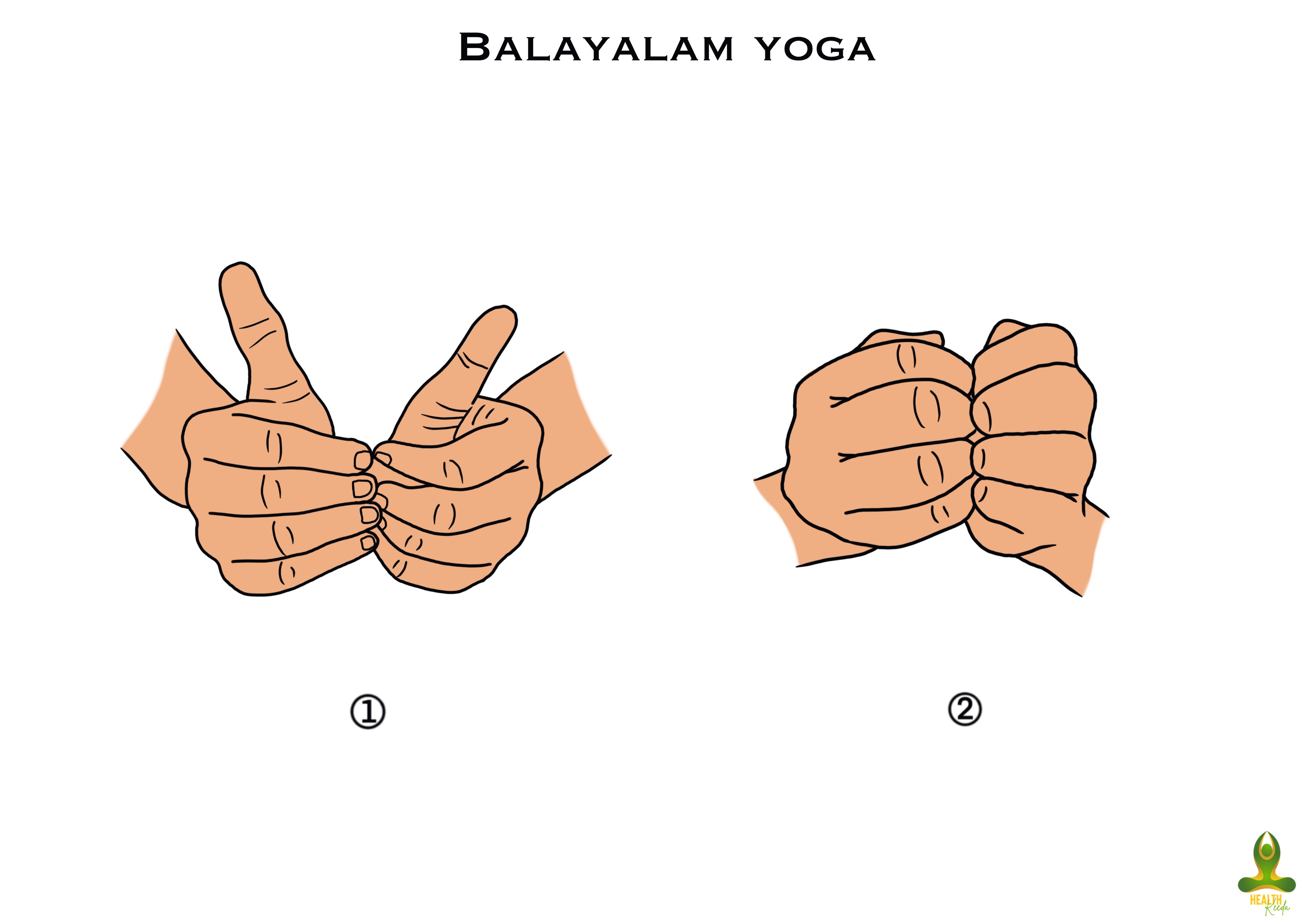 two hand are showing how to do Balayam Yoga or nail rubbing exercise - yoga for hair growth