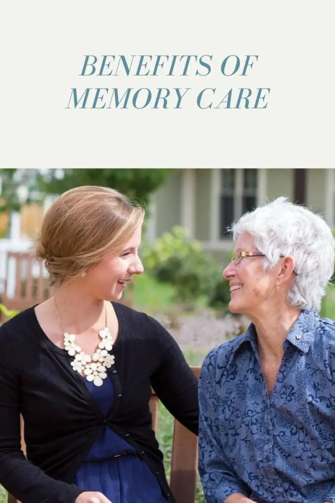 a young lady is talking to old lady -  Benefits of Memory Care