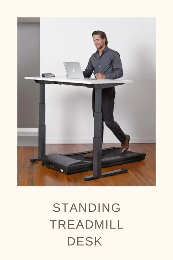 A man is working on standing Treadmill Desk - Benefits of Standing Desk Treadmills