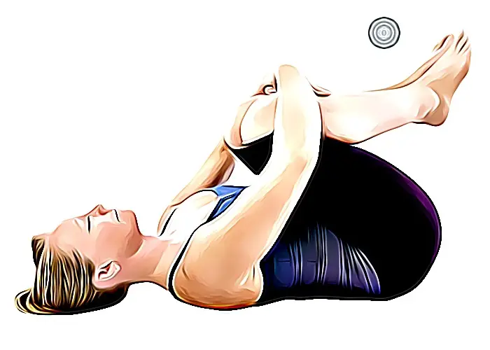 Third and final steps of Wind-Relieving Pose or Pawanmuktasana - Yoga for Sciatica Pain