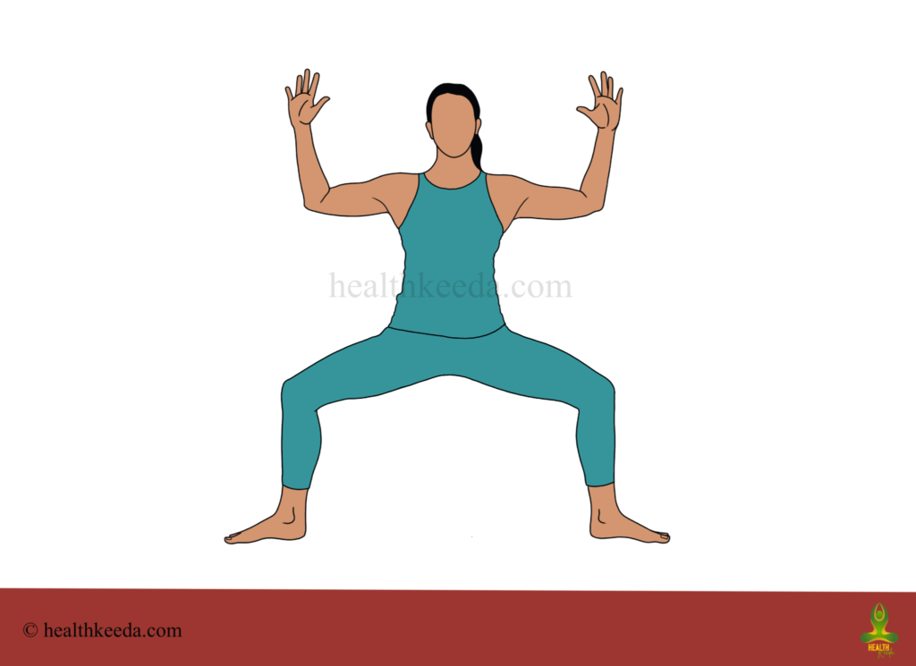 Goddess Pose - yoga poses to reduce thigh fat